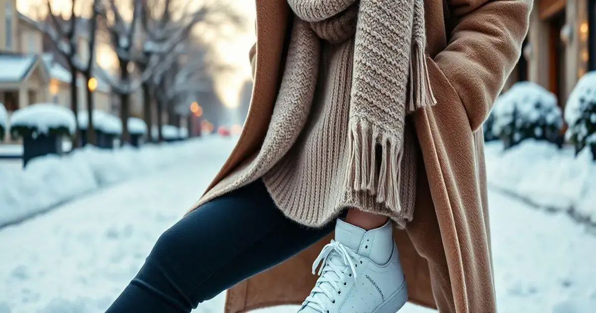 2. Looks combinando tênis branco com roupas de inverno