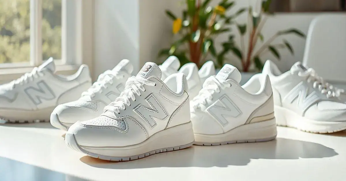 Estilos populares de tênis branco da New Balance