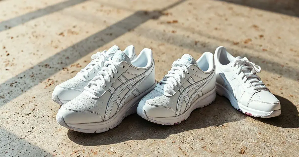 Modelos populares de tênis branco Asics