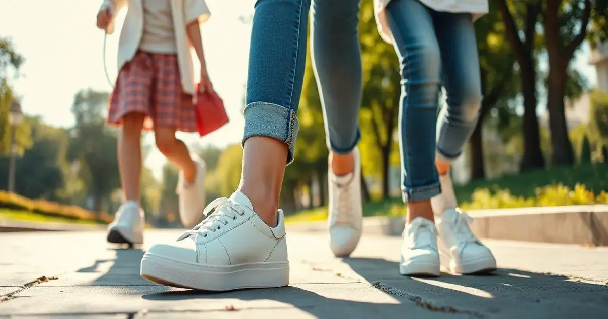 Tênis branco feminino para mães: estilo e conforto para o dia a dia.