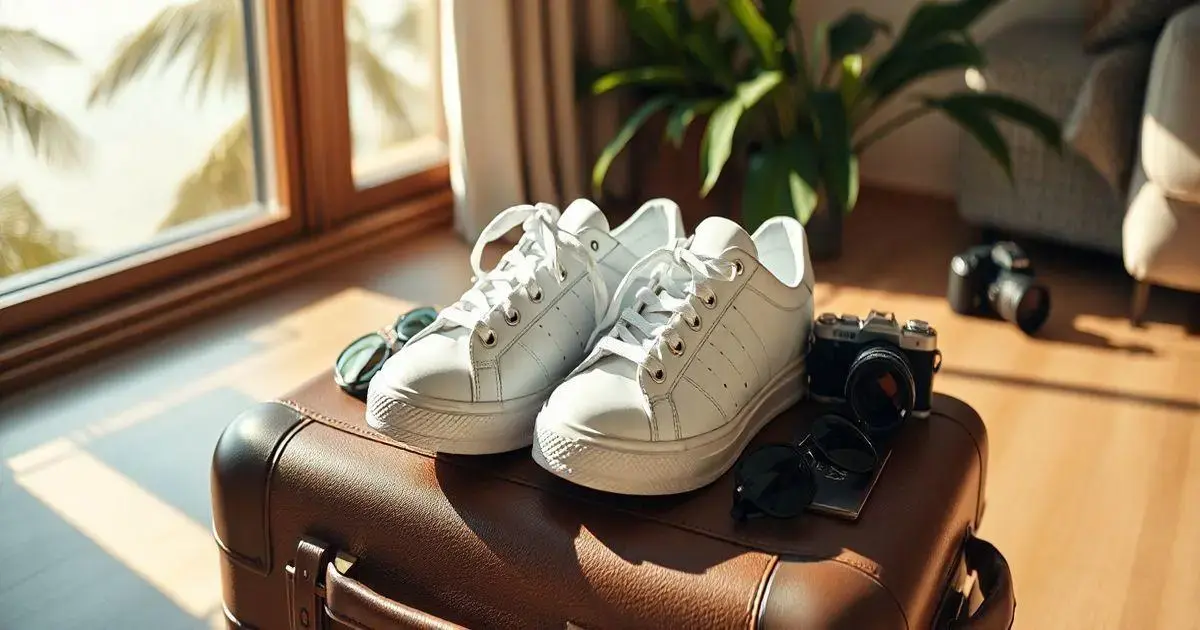 Tênis branco para viagens: estilo e conforto para qualquer destino.